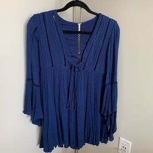 Free People Blue Shirt - Tunic
